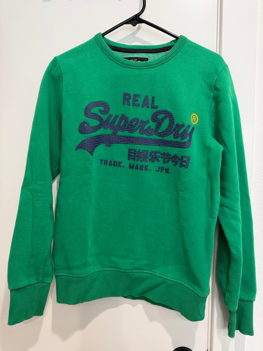 Superdry Green Crewneck Sweatshirt with Navy Logo